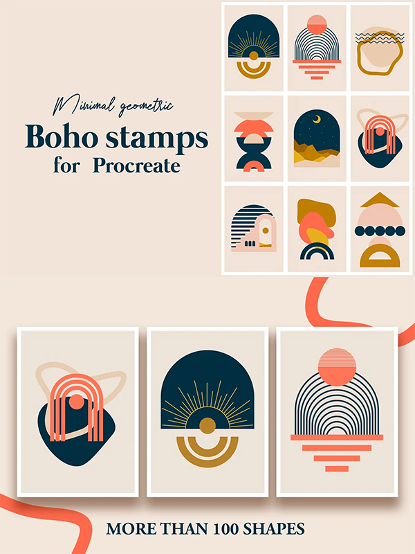 Geometric Boho Stamps Procreate