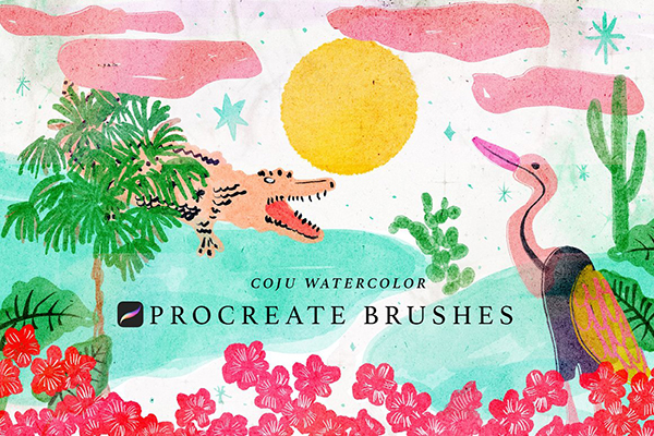 Procreate Summer Watercolor Brushes