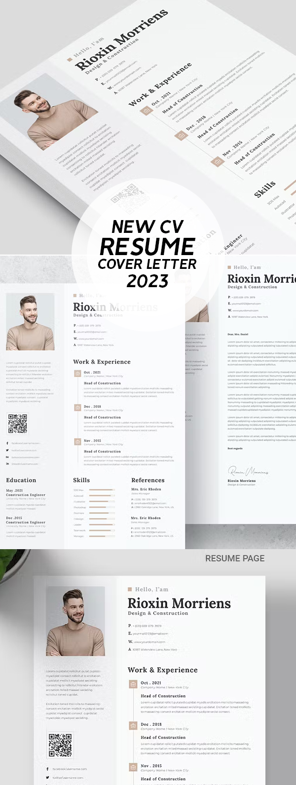 CV Resume and Cover Letter Template