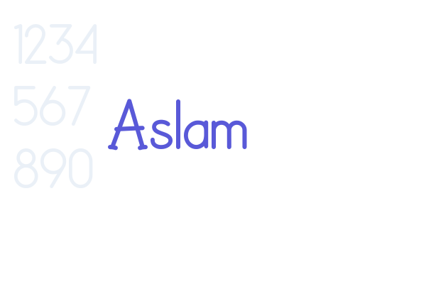 Aslam Free Font