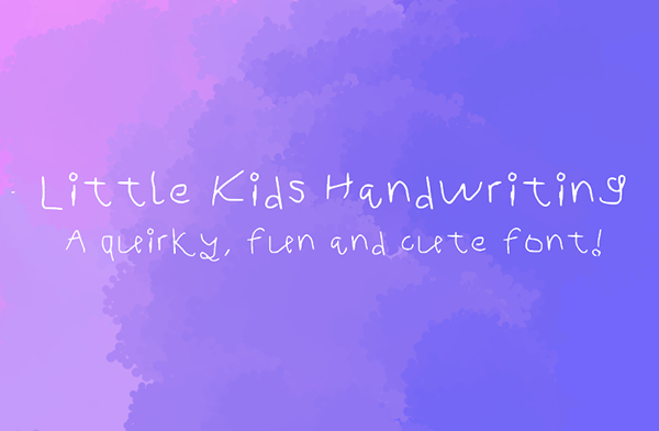 Little Kids Handwriting Free Font