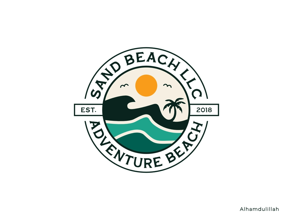 Sand Beach - Badge Logo