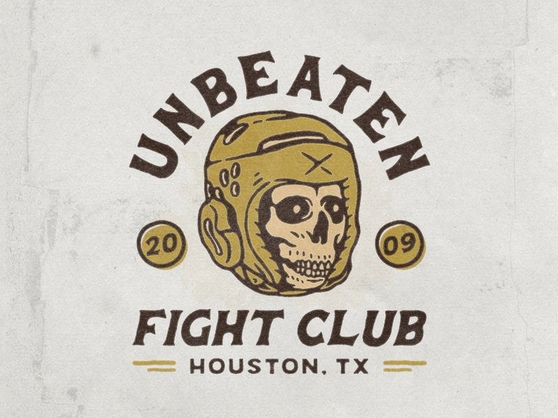 Unbeaten Fight Club Badge Design