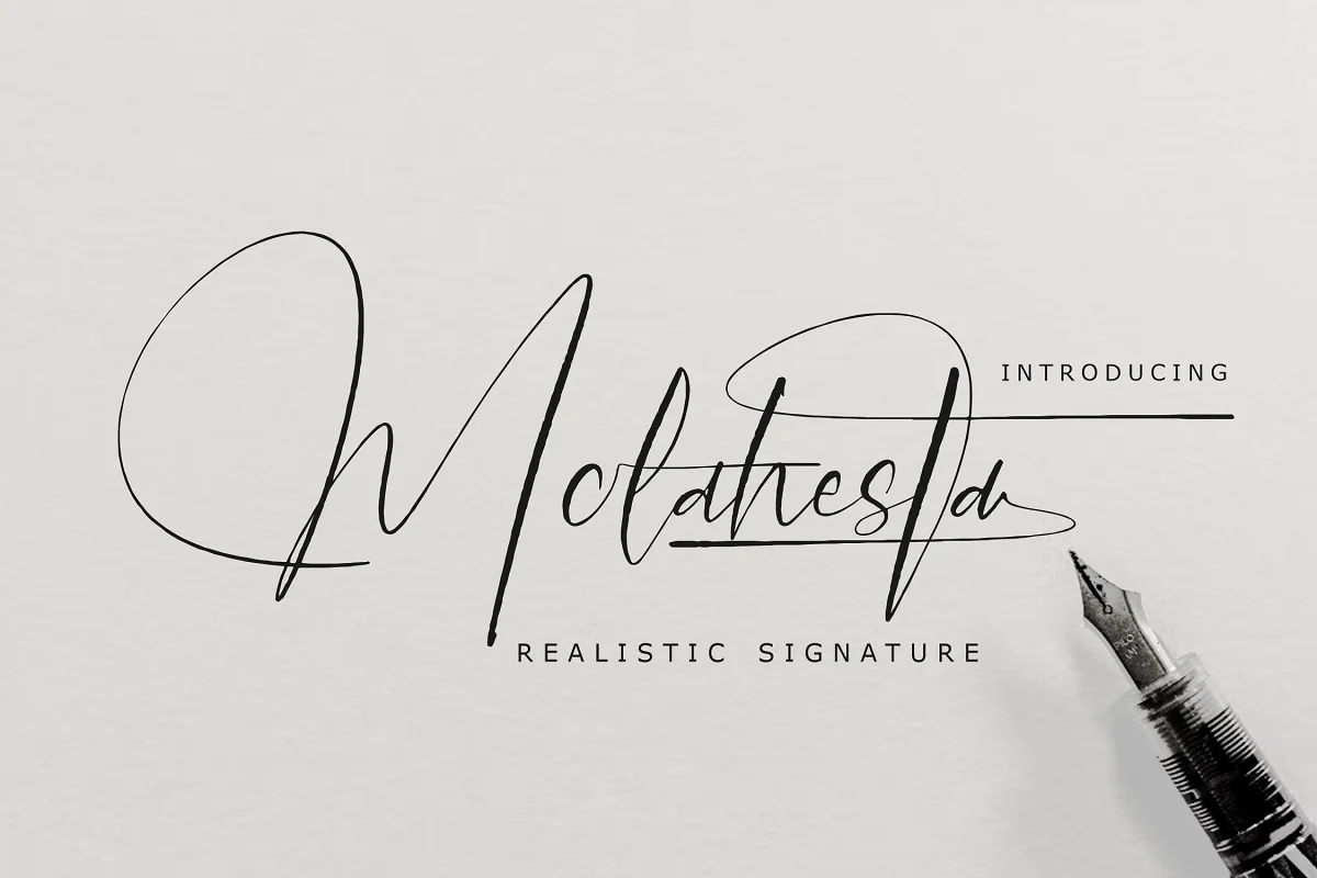 Molahesta Realistic Signature Font