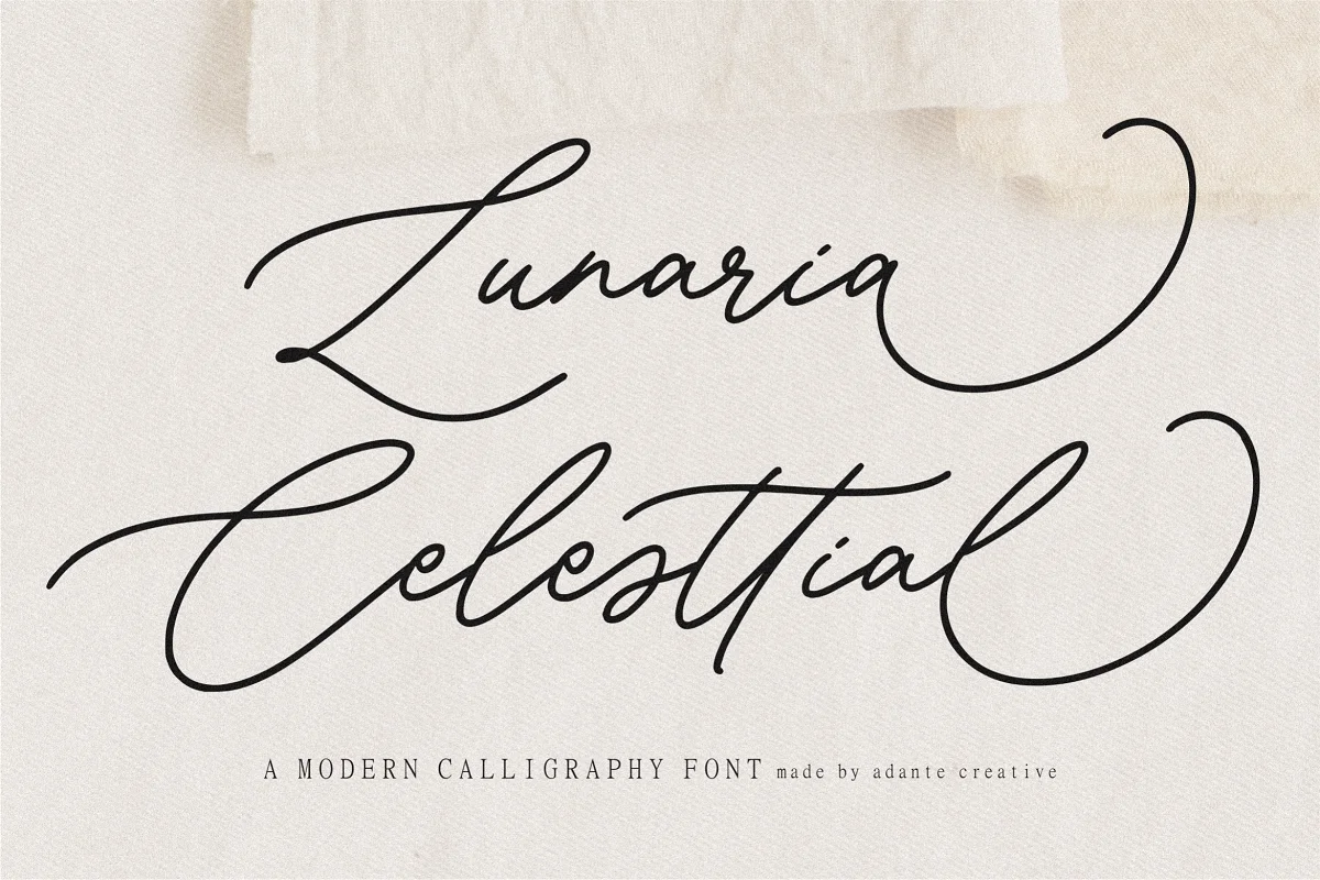 Lunaria Celesttial Calligraphy Script Font