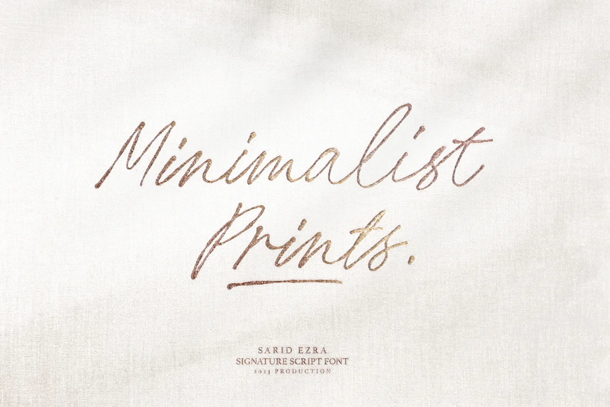 Minimalist Prints - Signature Script