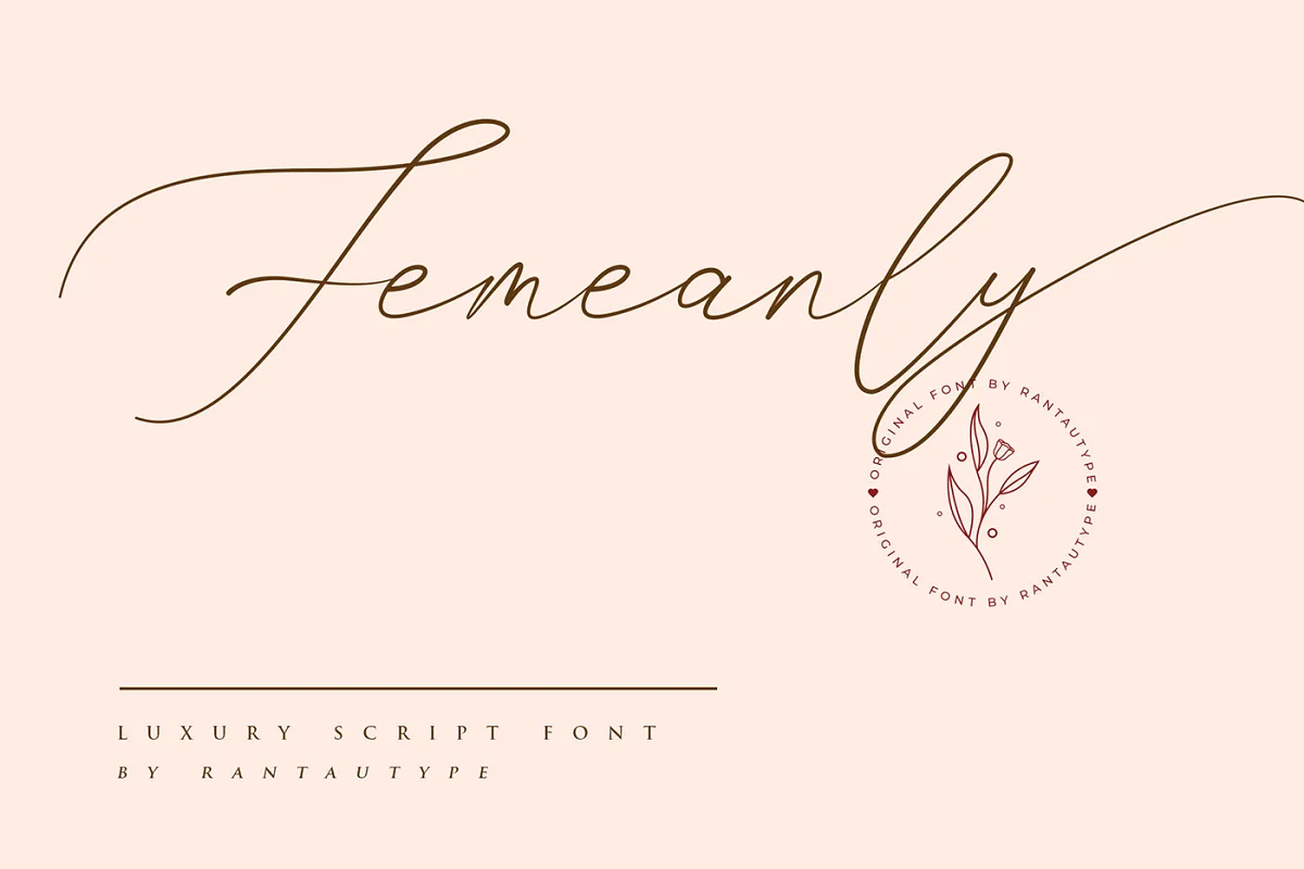 Femeanly - Casual script font