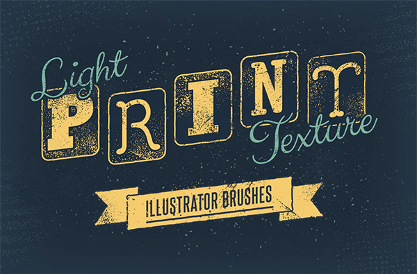 Light Print Texture Illustrator Brushes