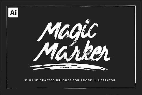 Magic Marker Brushes For Illustrator