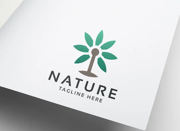 Field Nature Landscape Logo Template