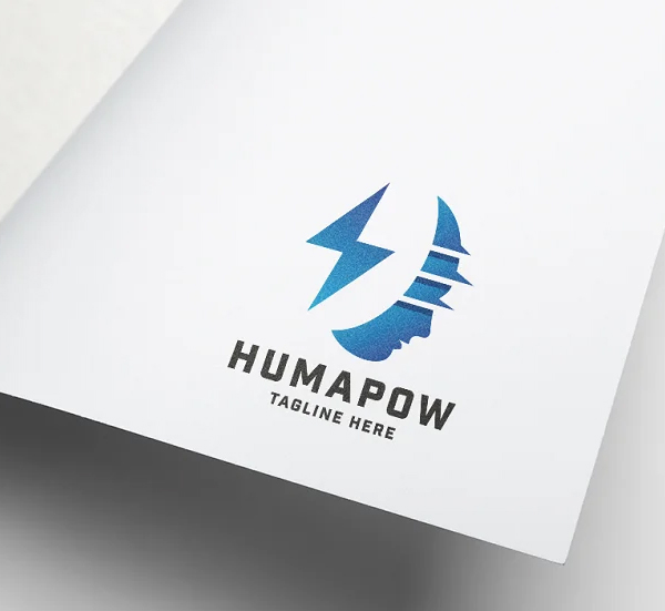 Human Power Mind Logo Template