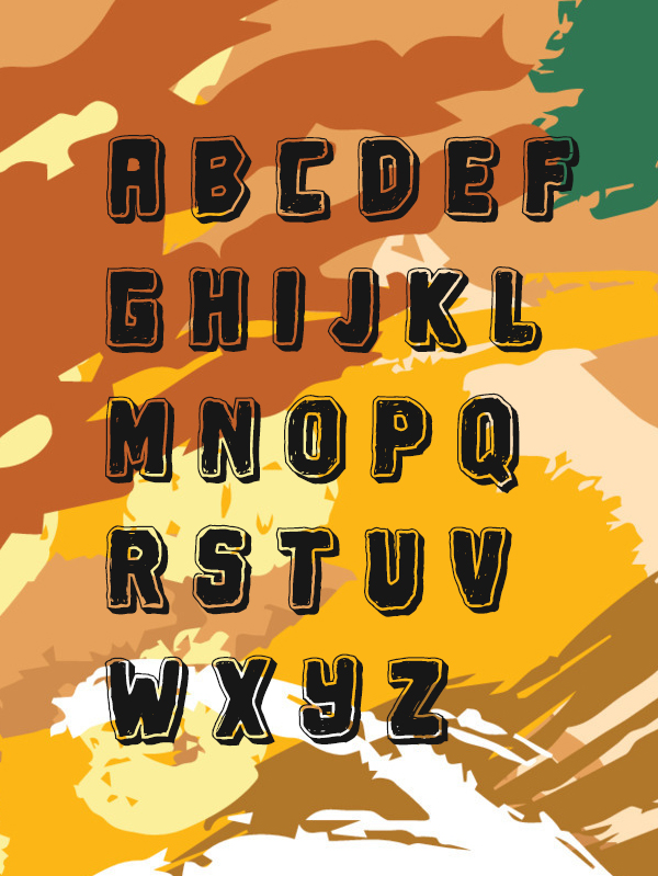 Dirty Brush Free Font Letters
