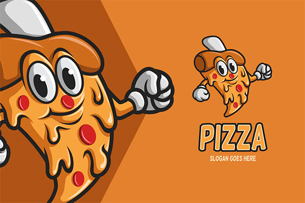 Pizza - Mascot Logo