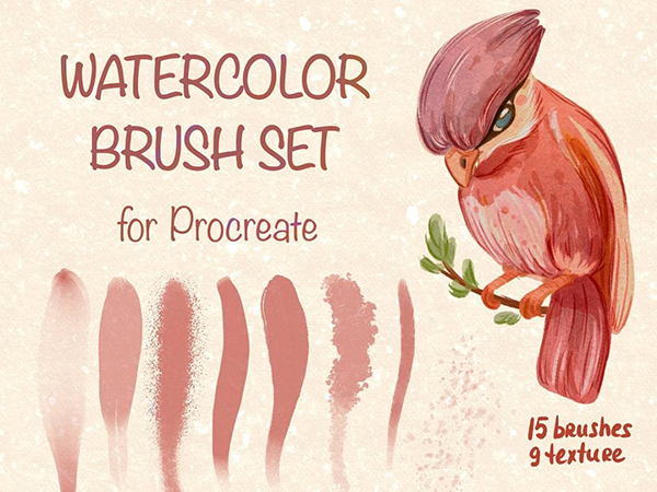 Watercolor brushes for Procreate