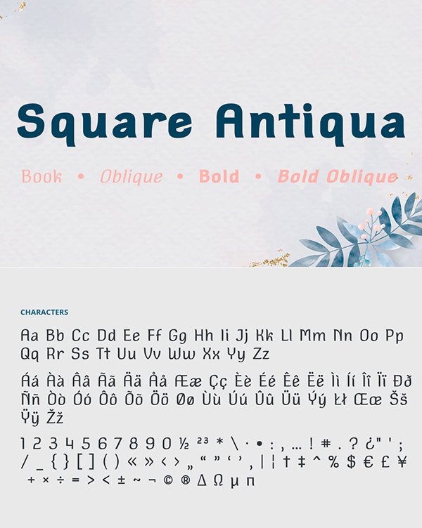Square Antiqua Free Font