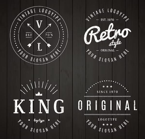 Retro-inspired logos