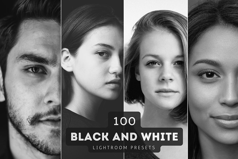 100 Black & White Lightroom Presets