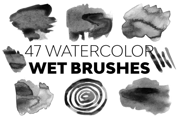 Wet Watercolor Brushes