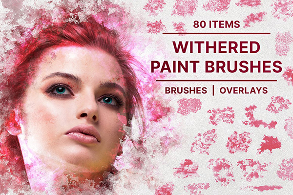 Amazing Withered Paint Brushes (80 Photoshop Brushes) 