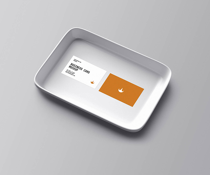 Business Card In Tray Mockup