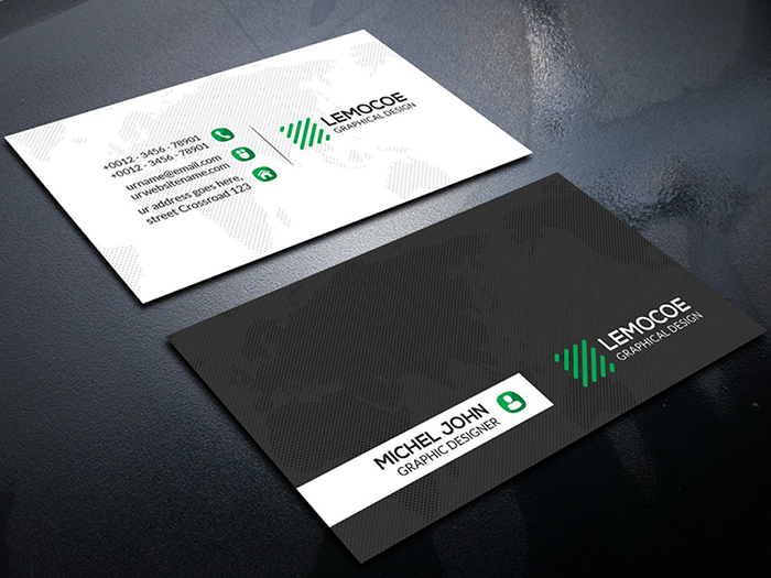 Creative Business Card With Background