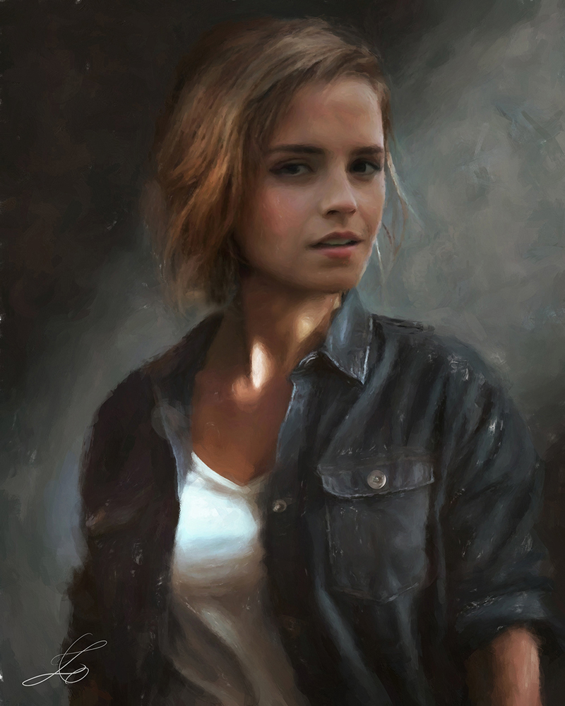 Emma Charlotte Duerre Watson Digital Painting By Zbig Wolowiec