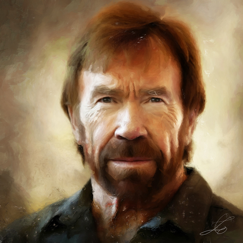 Chuck Norris Digital Painting By Zbig Wolowiec