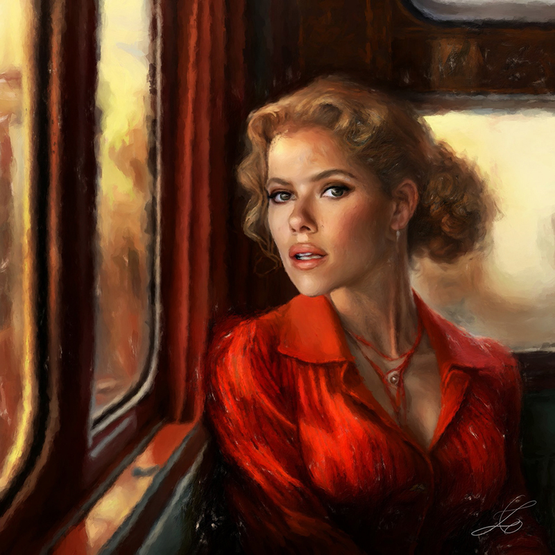 Scarlett Johansson (Black Widow) Digital Painting By Zbig Wolowiec