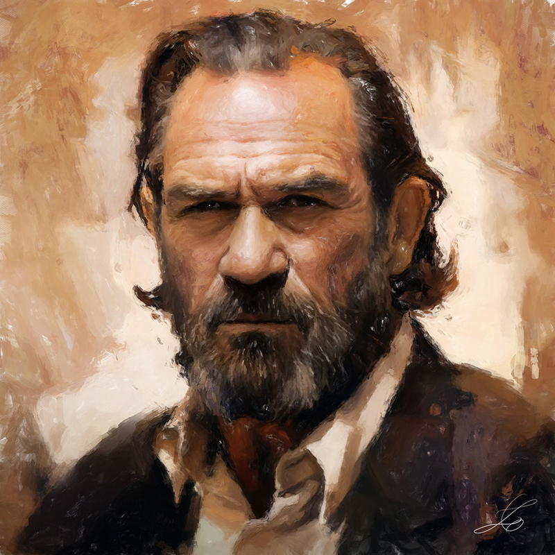 Tommy Lee Jones Digital Painting By Zbig Wolowiec