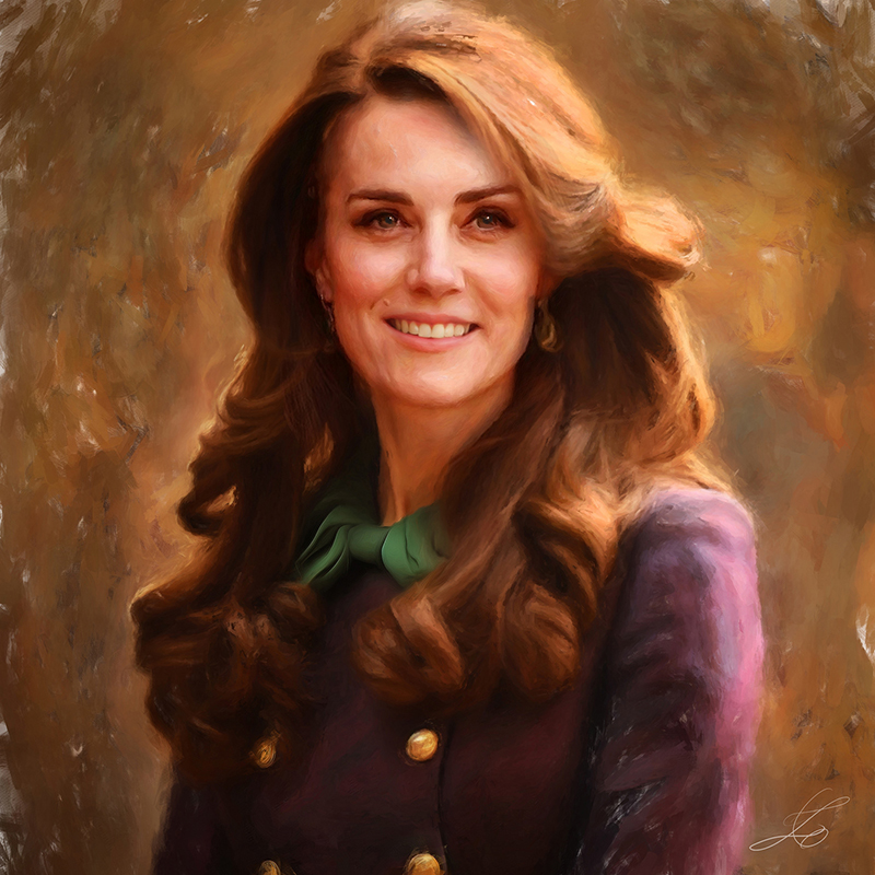 Catherine, Princess of Wales Digital Painting By Zbig Wolowiec