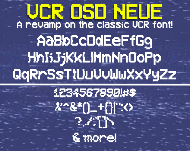 VCR OSD Neue Free Font