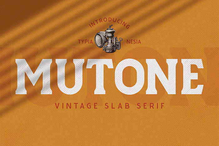 Mutone Vintage Slab Serif Font