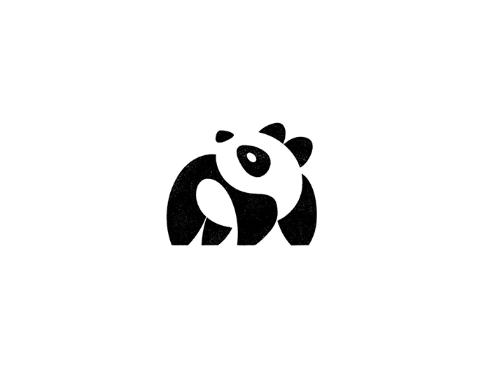Panda - Negative Space Logo Design