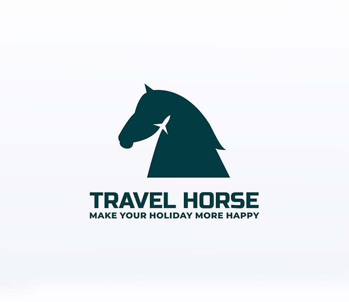 Horse and Plane Logo Combination