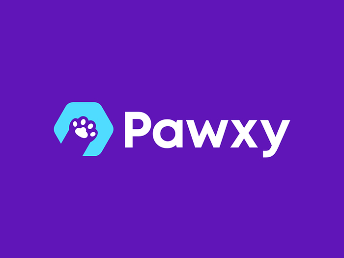 Pawxy Negative Space Logo Design for Secure Web Proxy