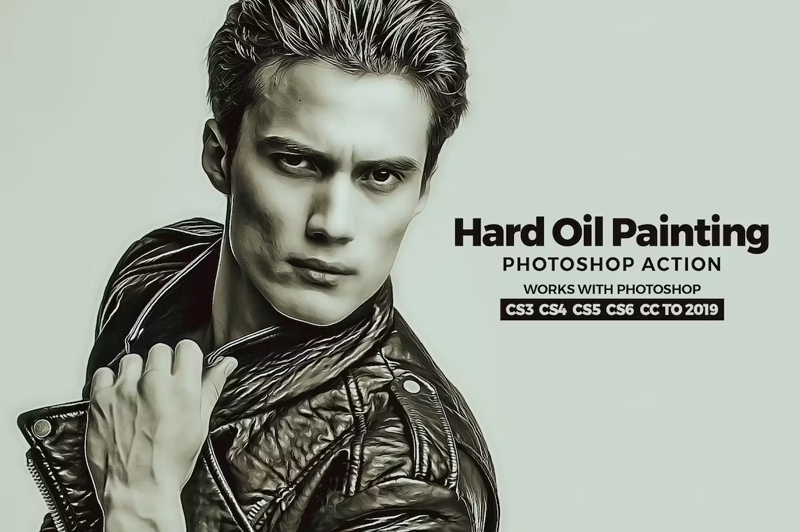 Hard Oil Painting Photoshop Action