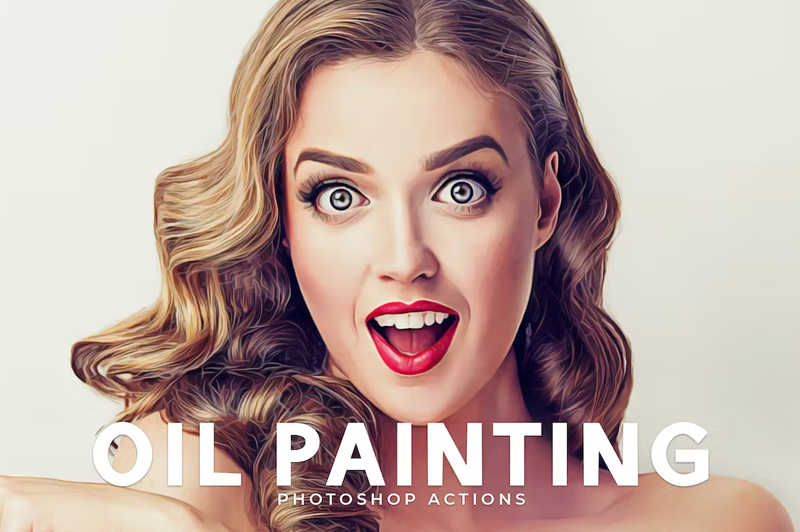 Elegant Oil Painting Photoshop Actions