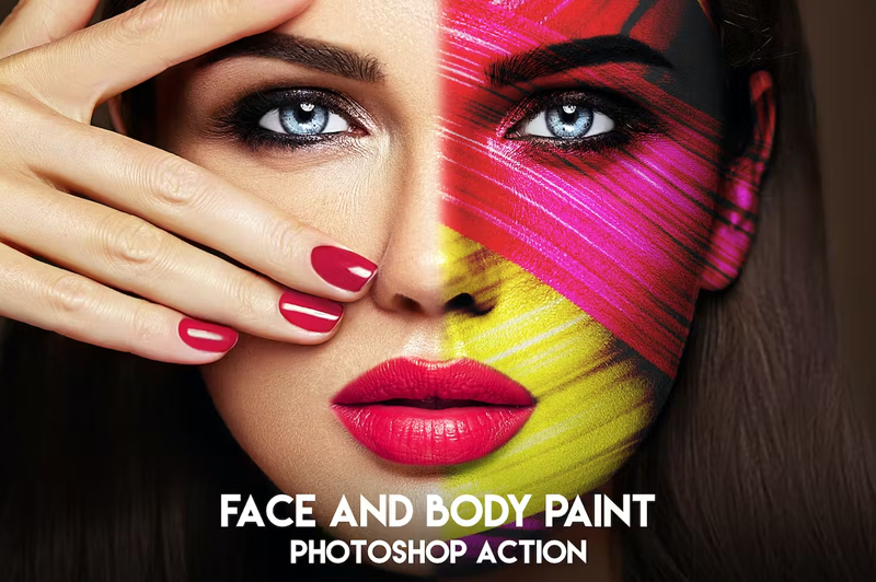 Face and Body Paint Photoshop Action