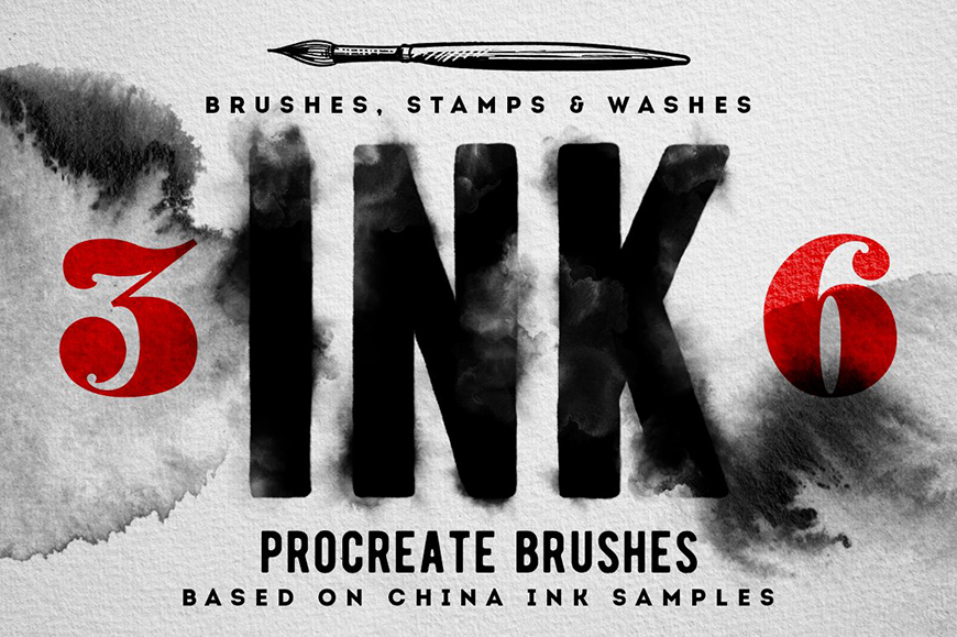 Procreate Ink Brushes, Stamps And Washes