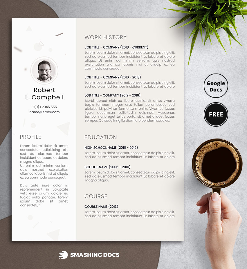 Resume Template with Picture (Google Docs)