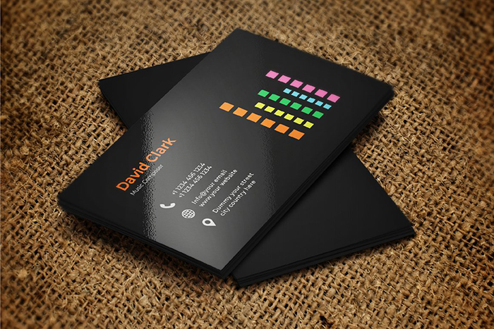 Trendy Business Card For Musicians