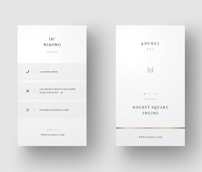 Vertical Luxury Business Card