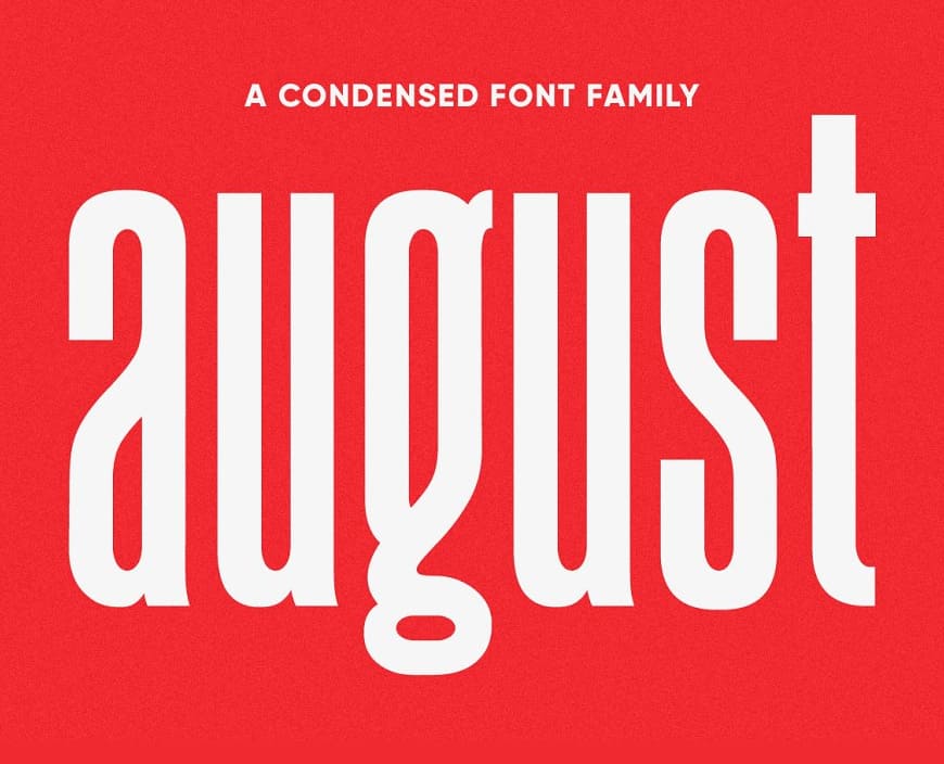 August Condensed Sans Serif Typeface