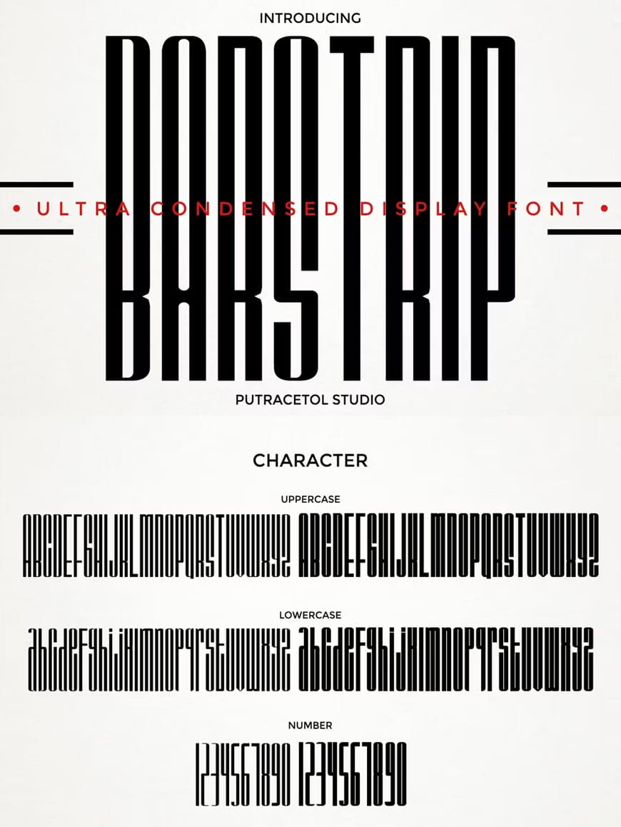 Barstrip Ultra Condensed Font