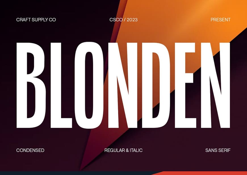 Blonden Condensed Sans Serif Font