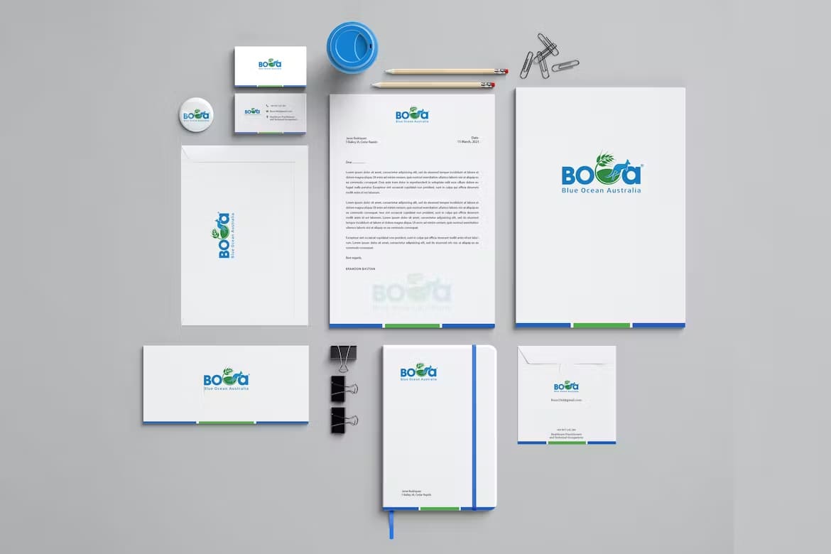 Boca Branding Identity And Stationery Pack