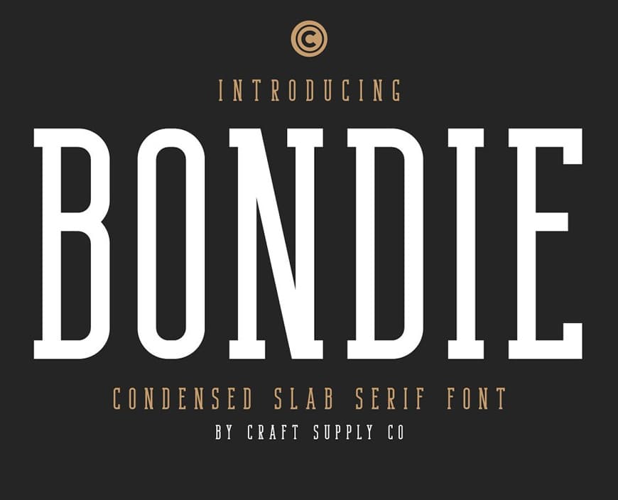Bondie Condensed Slab Serif Font