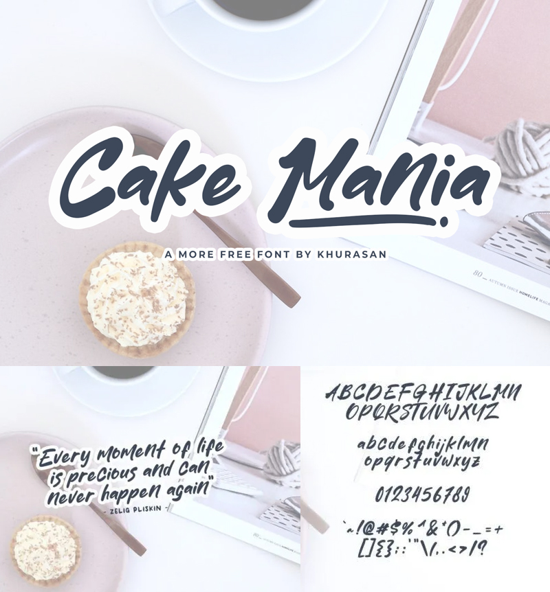 Cake Mania Bold Script Font