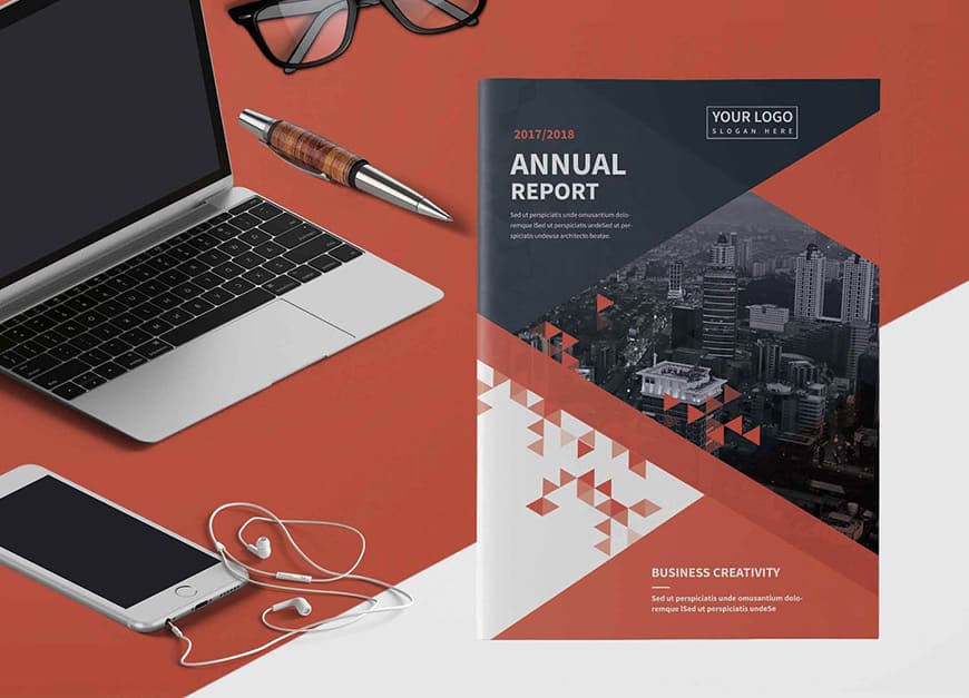 Clean Corporate Annual Report Brochure Templates