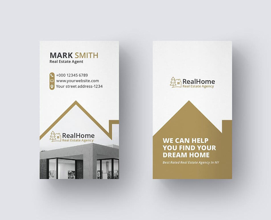 Clean Real Estate Business Card Template